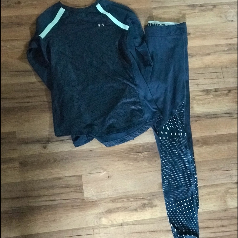 Under Armor Matching Pants And Shirt